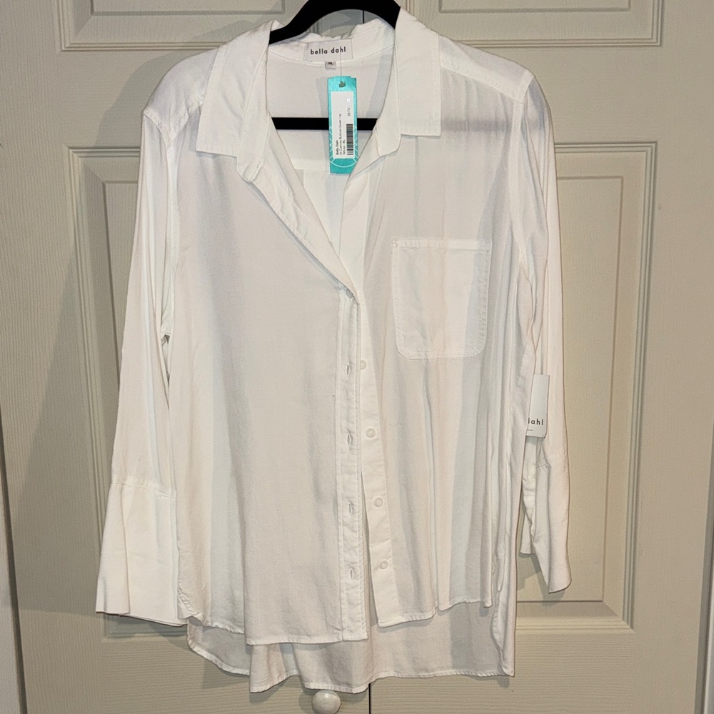 Bella Dahl Crisp White Long Sleeve Shirt